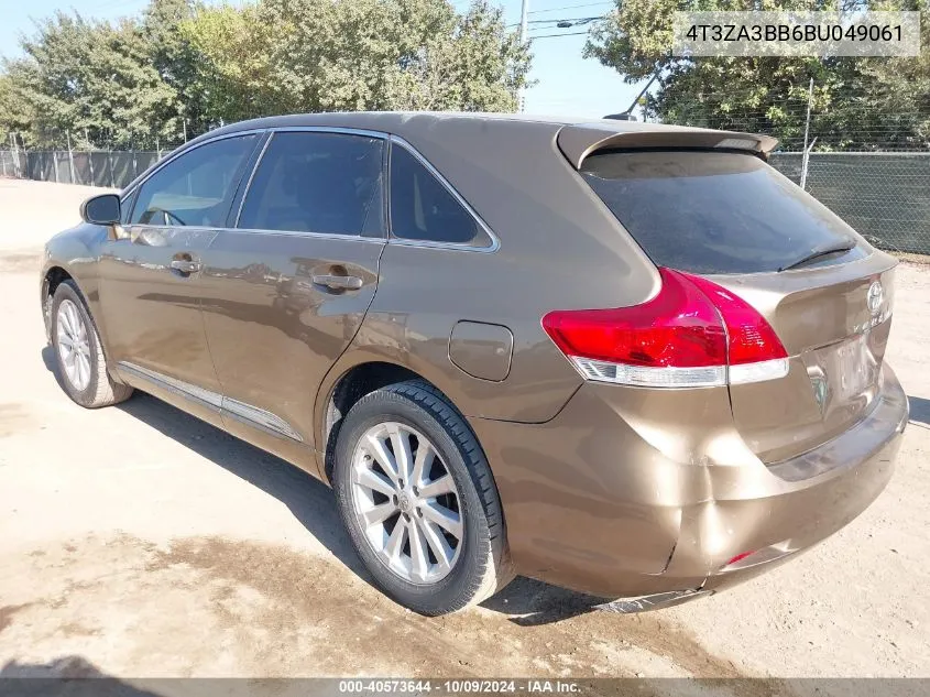 2011 Toyota Venza VIN: 4T3ZA3BB6BU049061 Lot: 40573644