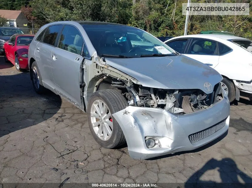 2011 Toyota Venza VIN: 4T3ZA3BB0BU042865 Lot: 40620514