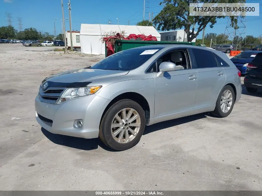 2011 Toyota Venza VIN: 4T3ZA3BB1BU048500 Lot: 40655999