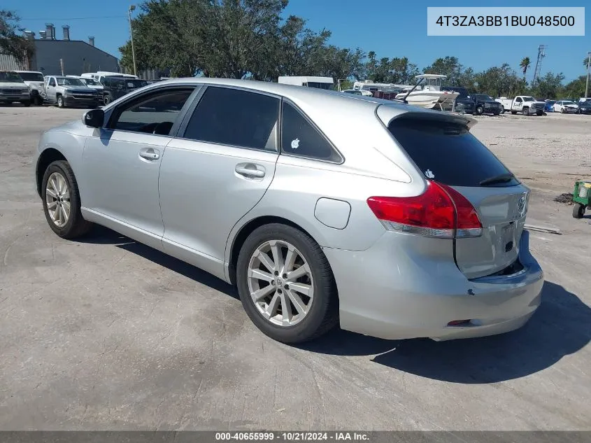 2011 Toyota Venza VIN: 4T3ZA3BB1BU048500 Lot: 40655999