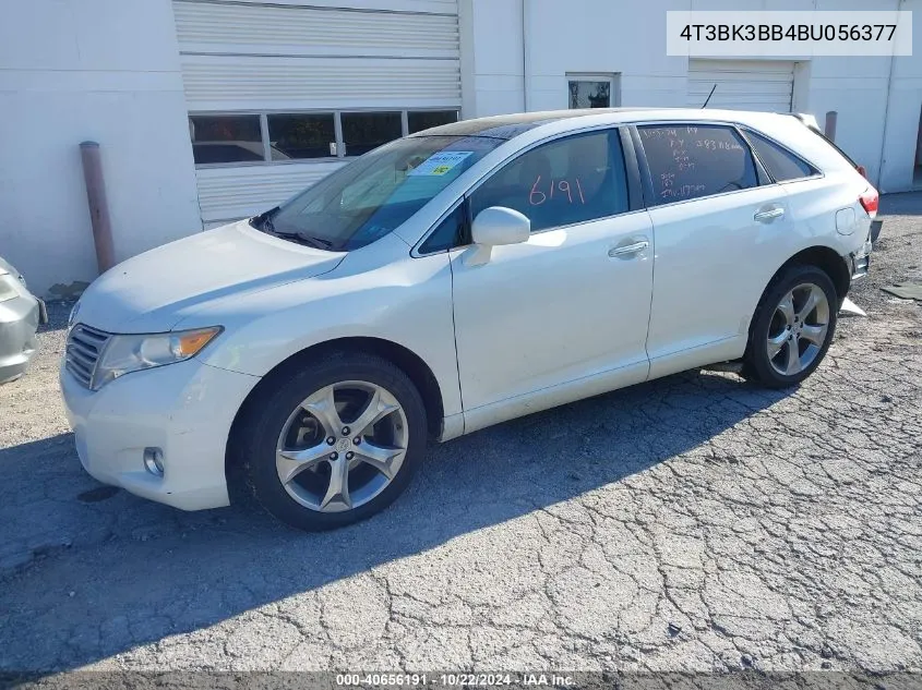 2011 Toyota Venza VIN: 4T3BK3BB4BU056377 Lot: 40656191