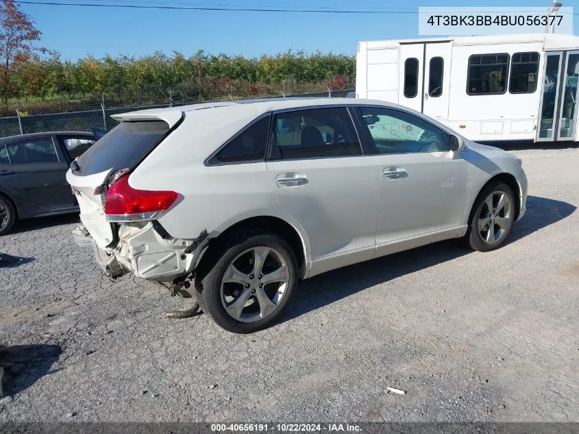 2011 Toyota Venza VIN: 4T3BK3BB4BU056377 Lot: 40656191