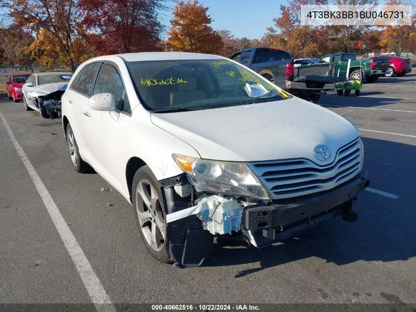 2011 Toyota Venza Base V6 VIN: 4T3BK3BB1BU046731 Lot: 40662516