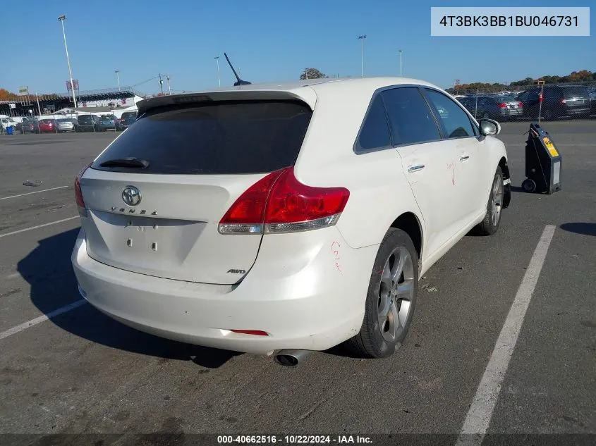 2011 Toyota Venza Base V6 VIN: 4T3BK3BB1BU046731 Lot: 40662516