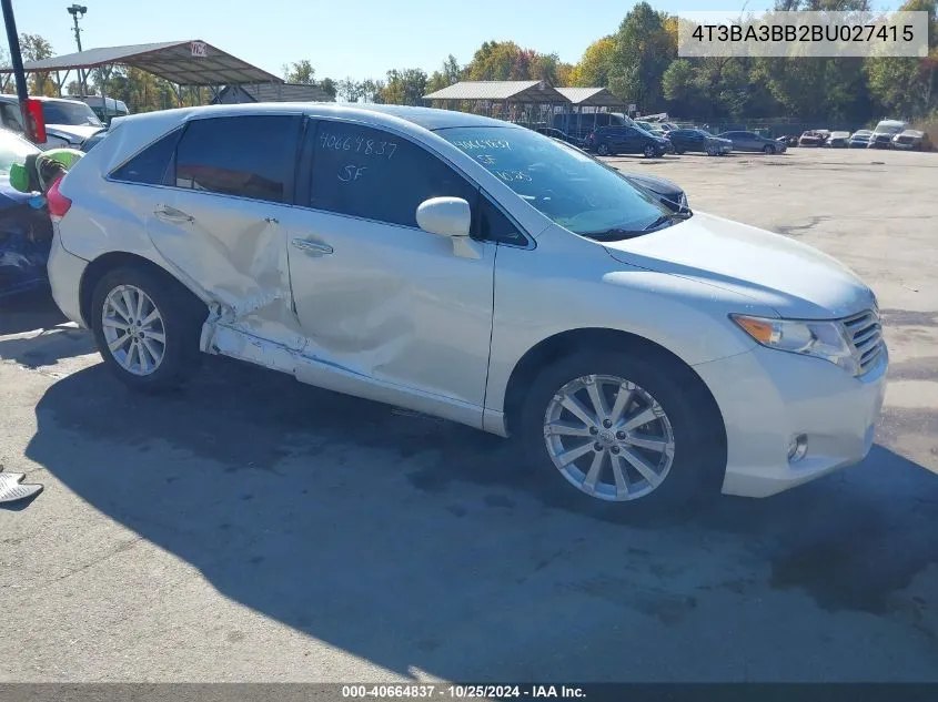 2011 Toyota Venza VIN: 4T3BA3BB2BU027415 Lot: 40664837