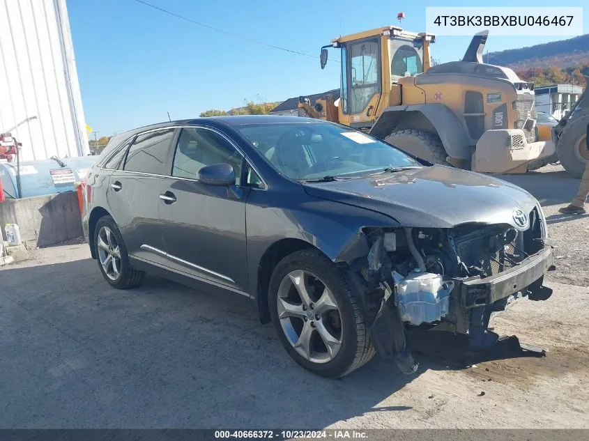 2011 Toyota Venza Base V6 VIN: 4T3BK3BBXBU046467 Lot: 40666372