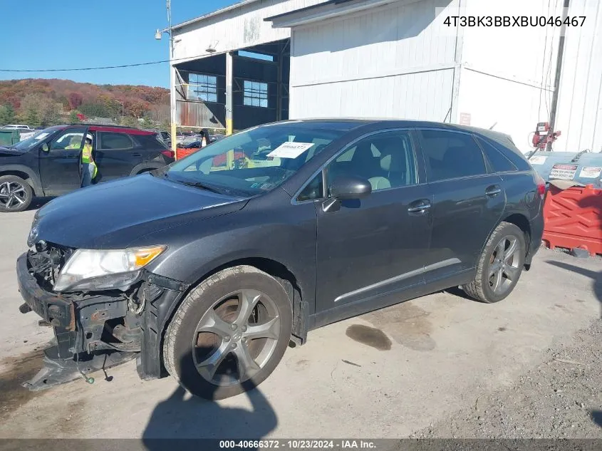 2011 Toyota Venza Base V6 VIN: 4T3BK3BBXBU046467 Lot: 40666372