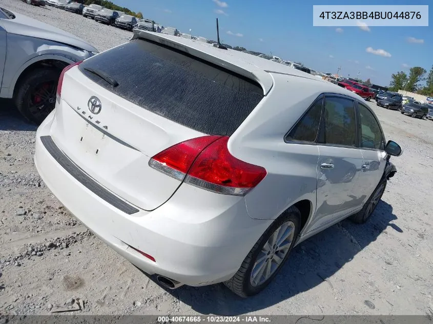 2011 Toyota Venza VIN: 4T3ZA3BB4BU044876 Lot: 40674665