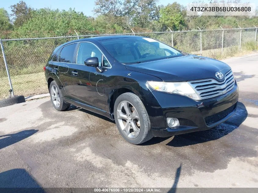 2011 Toyota Venza VIN: 4T3ZK3BB6BU036808 Lot: 40676506