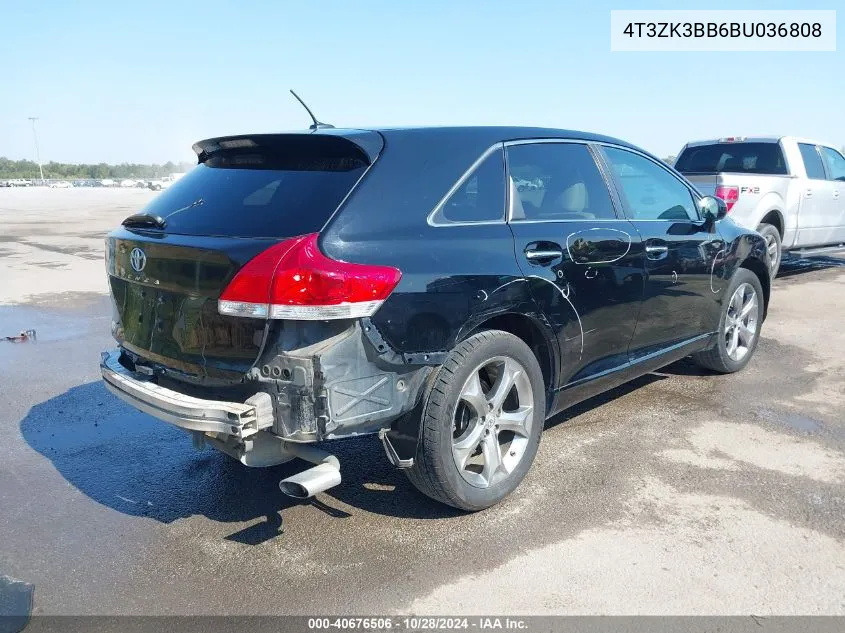 2011 Toyota Venza VIN: 4T3ZK3BB6BU036808 Lot: 40676506