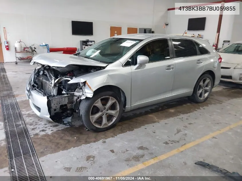 2011 Toyota Venza Base V6 VIN: 4T3BK3BB7BU059855 Lot: 40691967