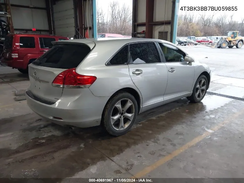 2011 Toyota Venza Base V6 VIN: 4T3BK3BB7BU059855 Lot: 40691967