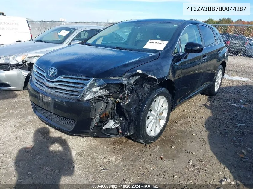 2011 Toyota Venza VIN: 4T3ZA3BB7BU044287 Lot: 40699402