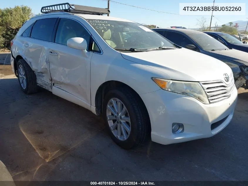 2011 Toyota Venza VIN: 4T3ZA3BB5BU052260 Lot: 40701824