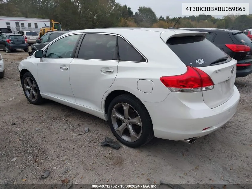 2011 Toyota Venza VIN: 4T3BK3BBXBU059865 Lot: 40712762