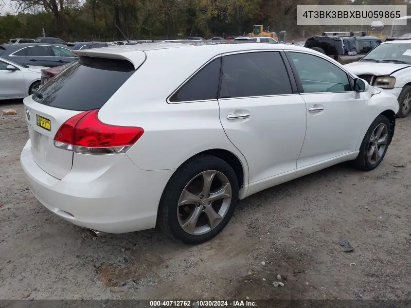 2011 Toyota Venza VIN: 4T3BK3BBXBU059865 Lot: 40712762