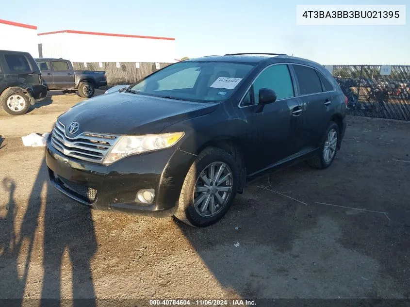 2011 Toyota Venza VIN: 4T3BA3BB3BU021395 Lot: 40784604