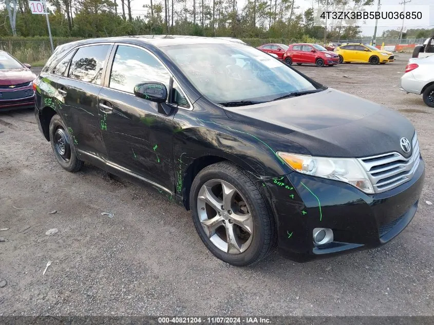 2011 Toyota Venza Base V6 VIN: 4T3ZK3BB5BU036850 Lot: 40821204