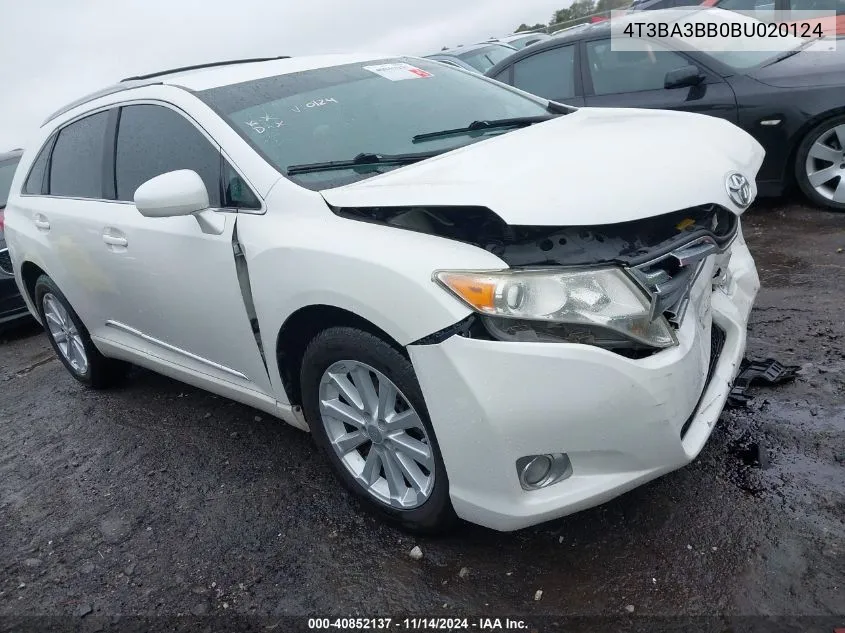 2011 Toyota Venza VIN: 4T3BA3BB0BU020124 Lot: 40852137