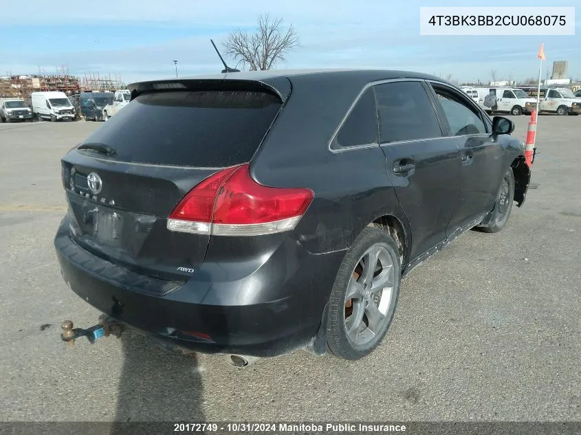 2012 Toyota Venza V6 VIN: 4T3BK3BB2CU068075 Lot: 20172749