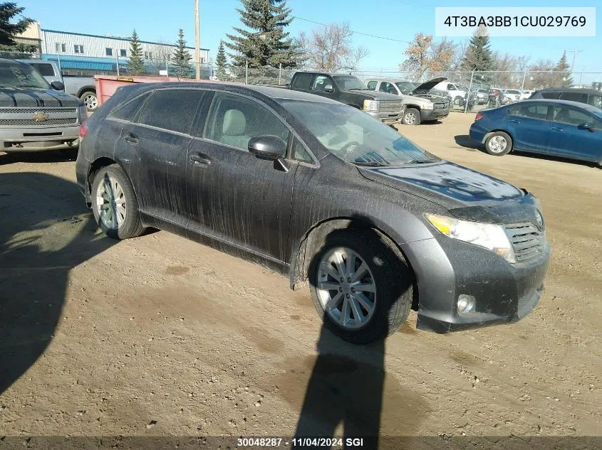 2012 Toyota Venza Le/Xle VIN: 4T3BA3BB1CU029769 Lot: 30048287