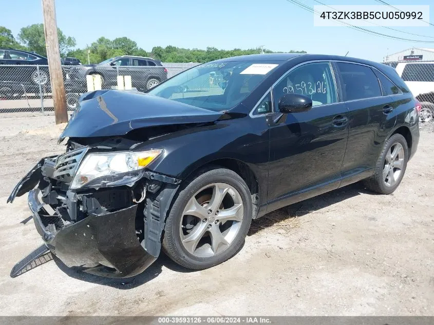 4T3ZK3BB5CU050992 2012 Toyota Venza Le V6