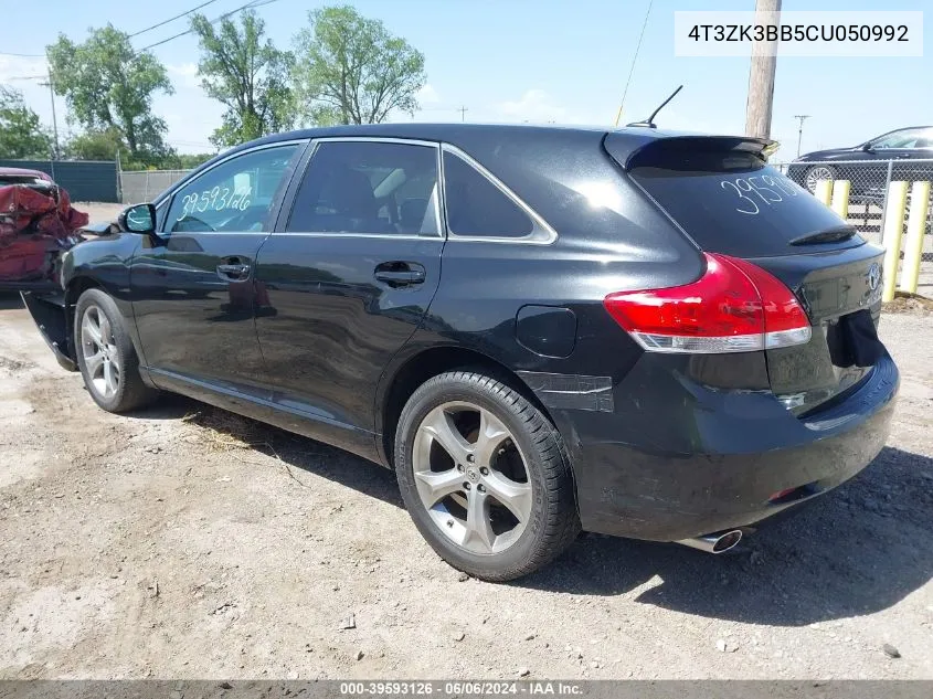 2012 Toyota Venza Le V6 VIN: 4T3ZK3BB5CU050992 Lot: 39593126