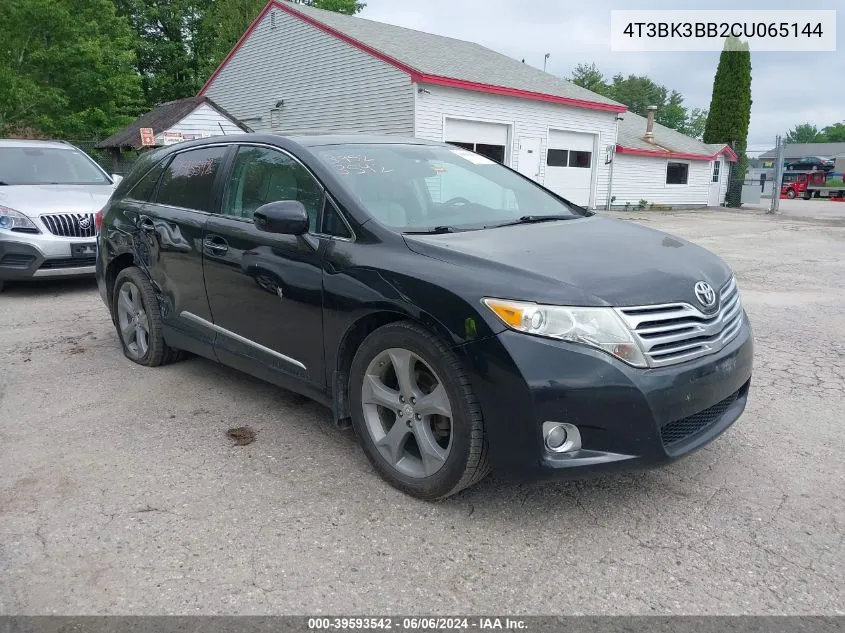 2012 Toyota Venza Limited V6 VIN: 4T3BK3BB2CU065144 Lot: 39593542