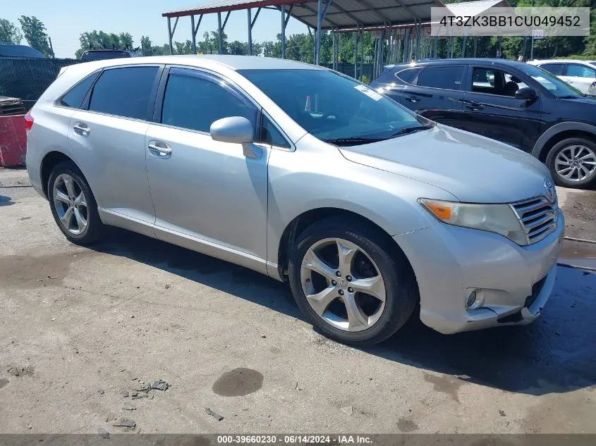 2012 Toyota Venza Xle V6 VIN: 4T3ZK3BB1CU049452 Lot: 39660230