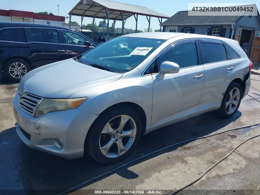 2012 Toyota Venza Xle V6 VIN: 4T3ZK3BB1CU049452 Lot: 39660230