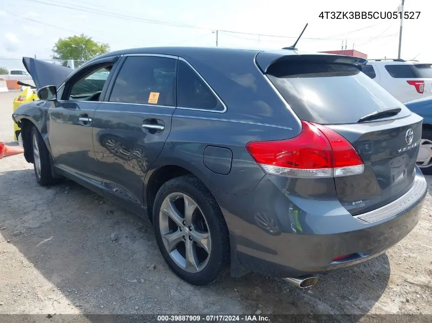 4T3ZK3BB5CU051527 2012 Toyota Venza Limited V6