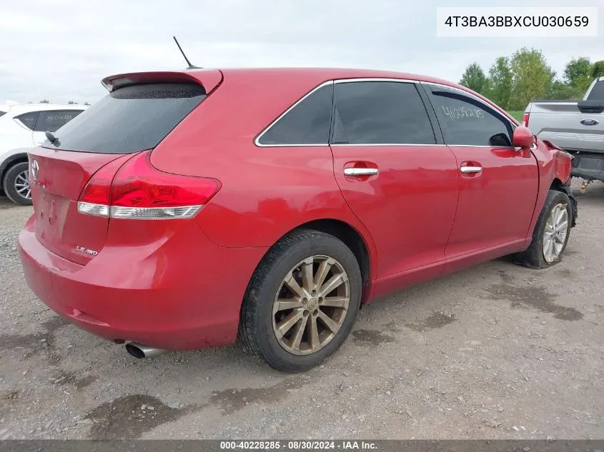 4T3BA3BBXCU030659 2012 Toyota Venza Le