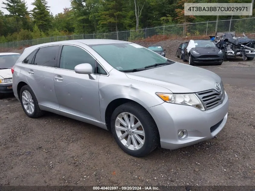 2012 Toyota Venza Le VIN: 4T3BA3BB7CU029971 Lot: 40402897