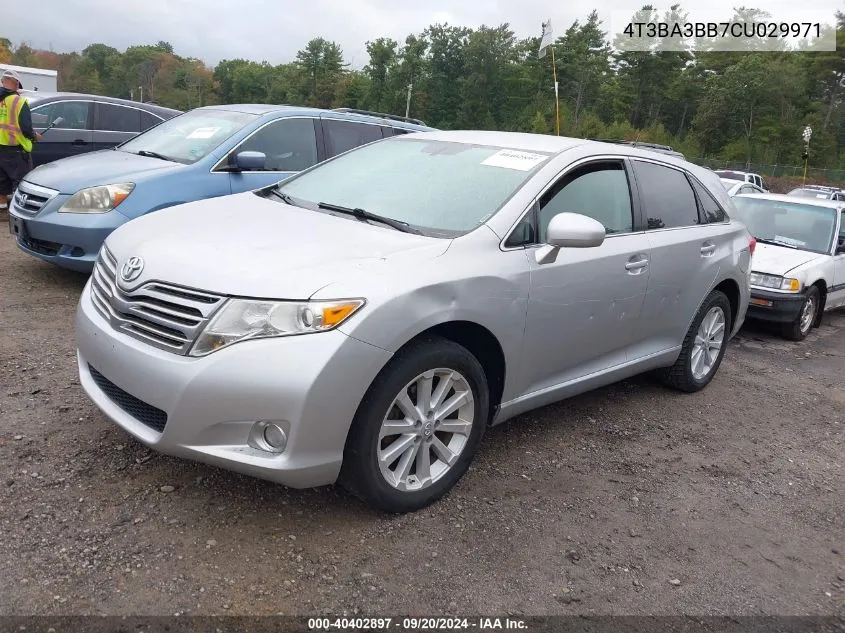 2012 Toyota Venza Le VIN: 4T3BA3BB7CU029971 Lot: 40402897