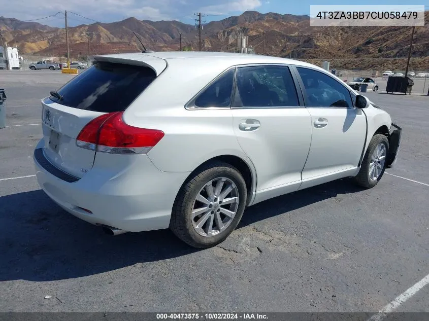 4T3ZA3BB7CU058479 2012 Toyota Venza Le