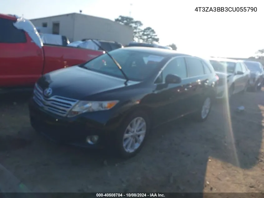 2012 Toyota Venza Le VIN: 4T3ZA3BB3CU055790 Lot: 40508704