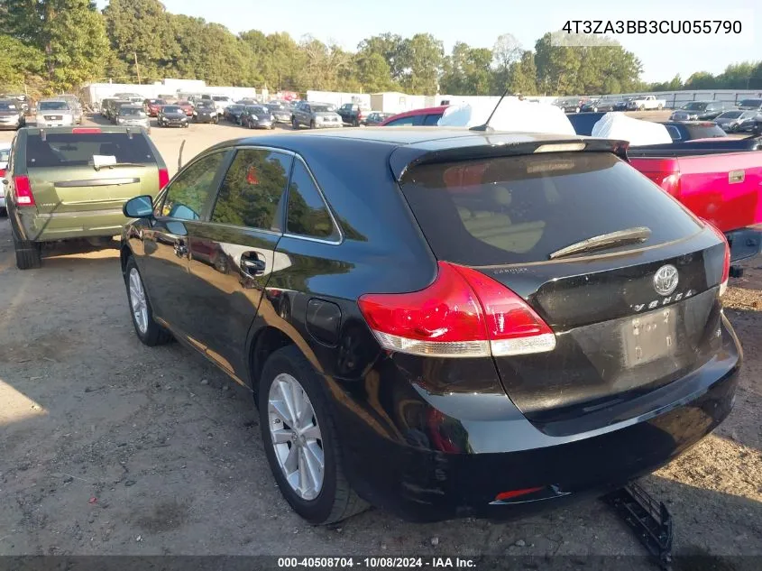 2012 Toyota Venza Le VIN: 4T3ZA3BB3CU055790 Lot: 40508704