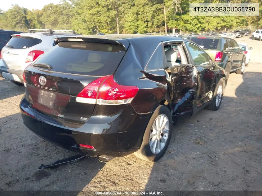 2012 Toyota Venza Le VIN: 4T3ZA3BB3CU055790 Lot: 40508704