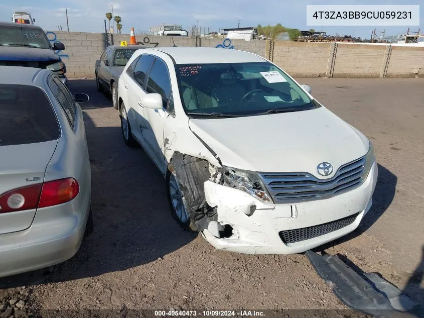 2012 Toyota Venza Xle VIN: 4T3ZA3BB9CU059231 Lot: 40540473