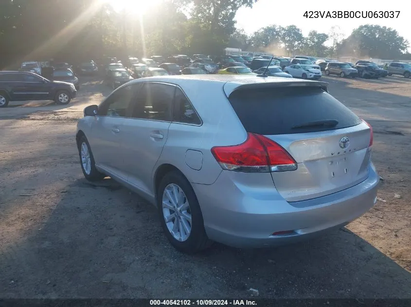 423VA3BB0CU063037 2012 Toyota Venza