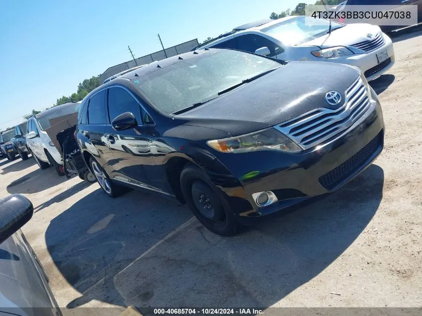 2012 Toyota Venza Le V6 VIN: 4T3ZK3BB3CU047038 Lot: 40685704