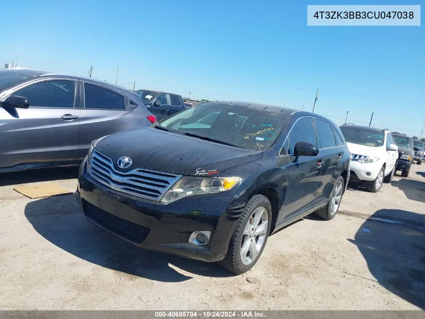 2012 Toyota Venza Le V6 VIN: 4T3ZK3BB3CU047038 Lot: 40685704