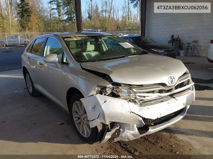 2012 Toyota Venza Le VIN: 4T3ZA3BBXCU062056 Lot: 40772372