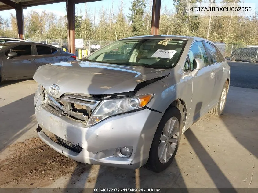 2012 Toyota Venza Le VIN: 4T3ZA3BBXCU062056 Lot: 40772372