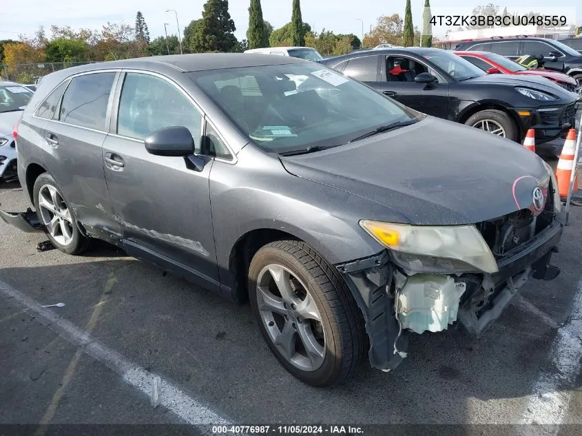 2012 Toyota Venza Le V6 VIN: 4T3ZK3BB3CU048559 Lot: 40776987