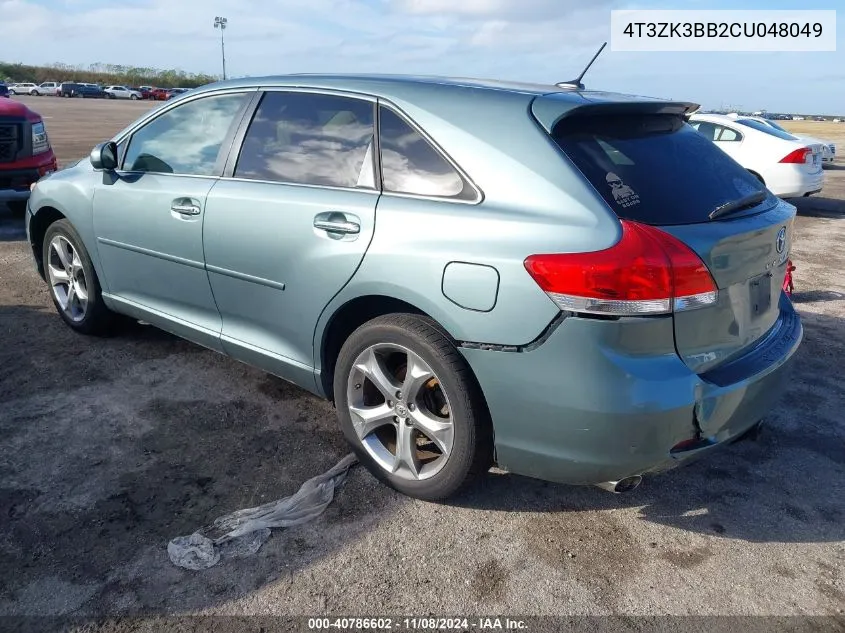 4T3ZK3BB2CU048049 2012 Toyota Venza Xle V6