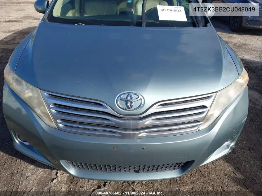 4T3ZK3BB2CU048049 2012 Toyota Venza Xle V6