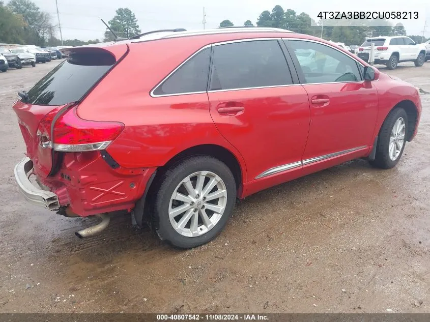 4T3ZA3BB2CU058213 2012 Toyota Venza Le