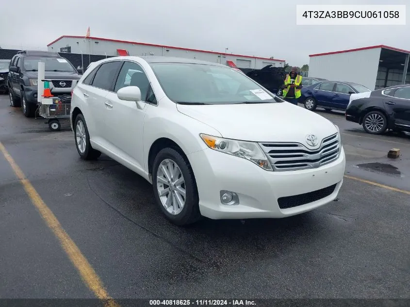 2012 Toyota Venza Xle VIN: 4T3ZA3BB9CU061058 Lot: 40818625