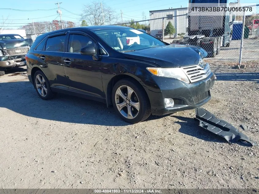 2012 Toyota Venza Le/Xle/Limited VIN: 4T3BK3BB7CU066578 Lot: 40841983